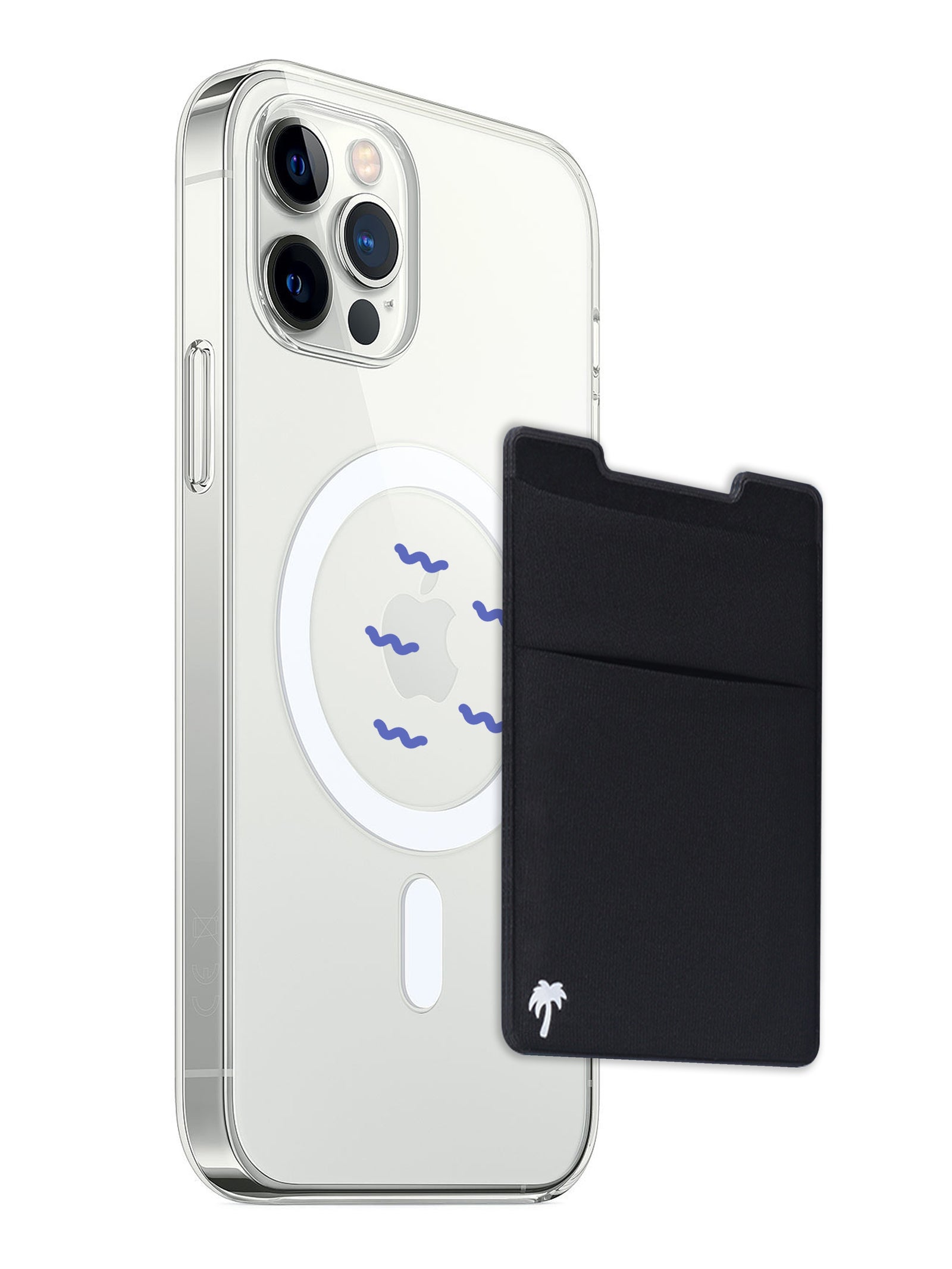 The StickyWallet MagSafe – Premium Spandex MagSafe Phone Wallet for Apple iPhone 13 & 12 + Pro & Pro Max Models – Detachable Magnetic Card Holder – Unique Design with 2 Pockets, Black The StickyWallet