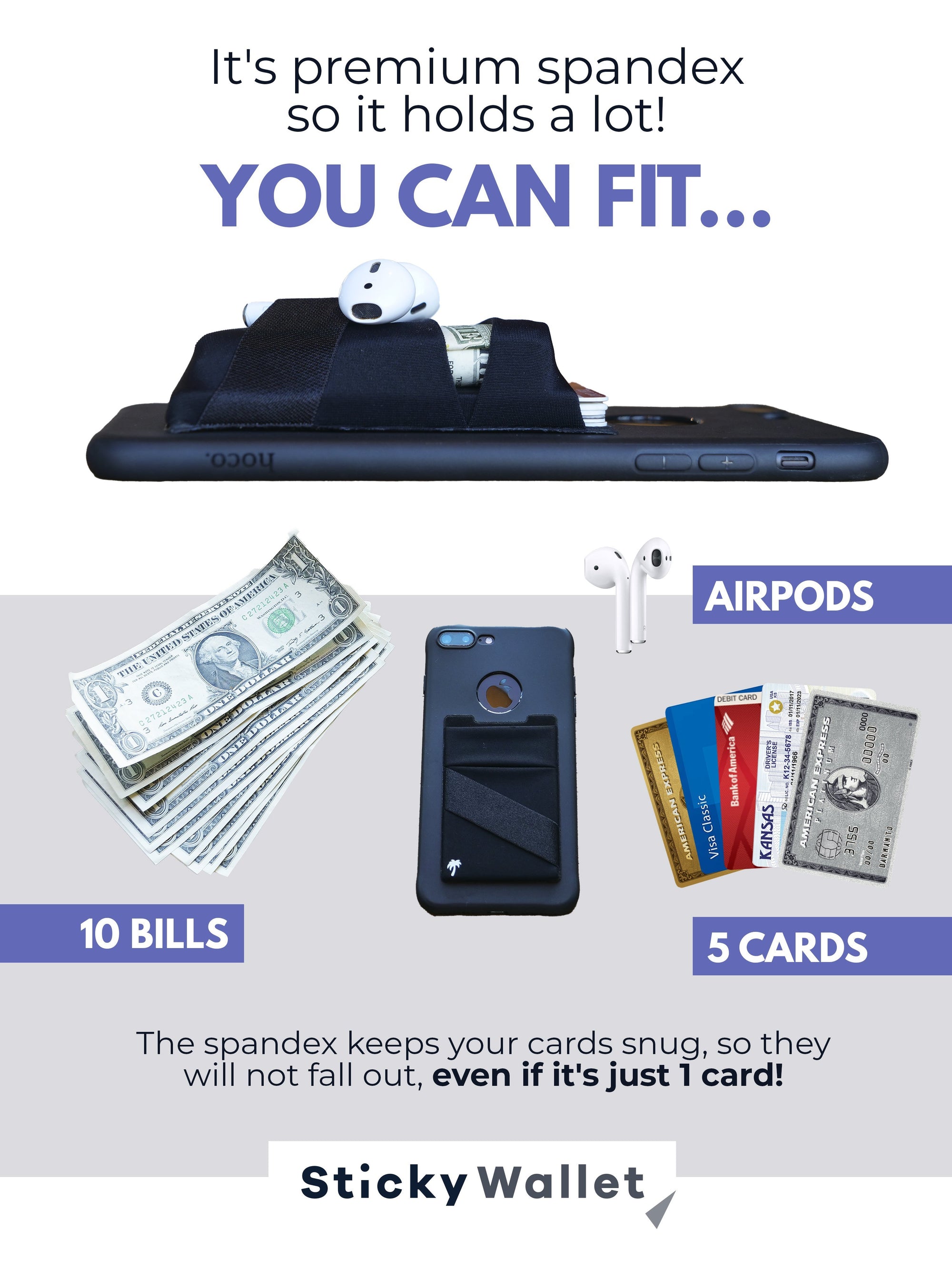 The StickyWallet +Strap (2-Pack) The StickyWallet